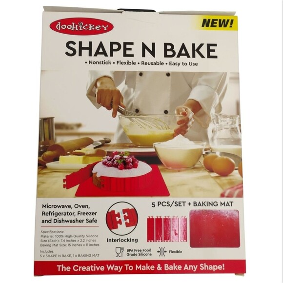 Shake N Bake Custom Mold Silicone Baking Mat and Baking Accessories Tool NWT - Picture 15 of 16